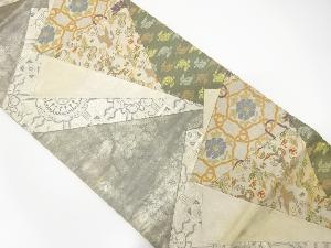 アンティーク　切りばめ名物裂模様織り出し袋帯(材料)